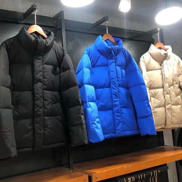 

2021 men's and women's winter coat yankees embroidered small stand collar short bread down jacket db, Black