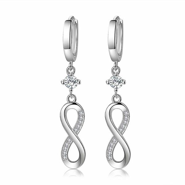Lustre de candelabro de diamantes de zircão de cristal cruzado geométrico Brincos de gemas para mulheres 18k Gold branco cheio de jóias finas da moda ACCE