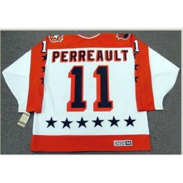 

goodjob men youth women vintage #11 gilbert perreault 1984 wales "all star" ccm hockey jersey size s-5xl or custom any name or num, Black