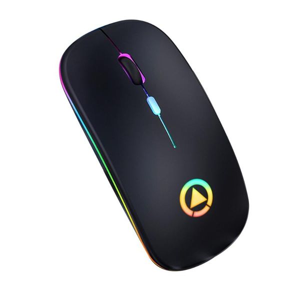 

a2 7 colors backlit mosue silent mute rechargeable wireless mouse computer accessories for home office games
