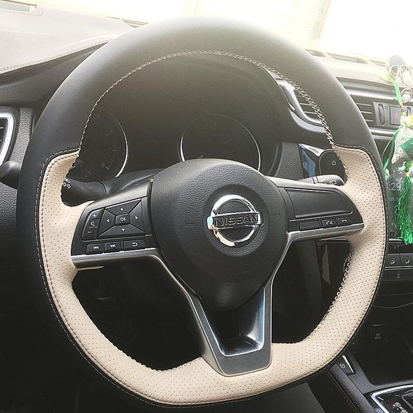 

steering wheel covers diy hand-stitched suede leather car cover for teana x-trail bluebird sylphy tiida sunny