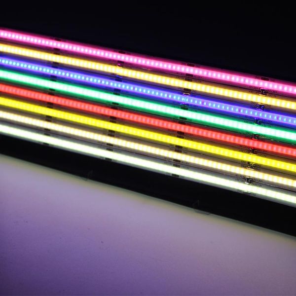 

strips cob flexible led light neon adhensive strip 12v 24v 384leds/m high density ra80 fob tape lamp white/red/blue/green/yellow dc
