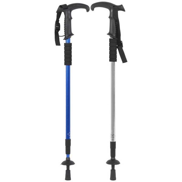 

trekking poles walking stick three-section high-strength aluminum alloy outdoor hiking pole lightweight crutch