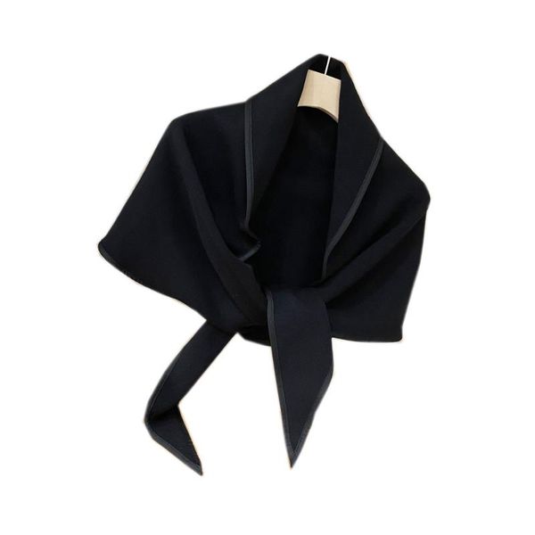 

scarves knitted wool long scarf neckerchief solid thicker women shawl, Blue;gray