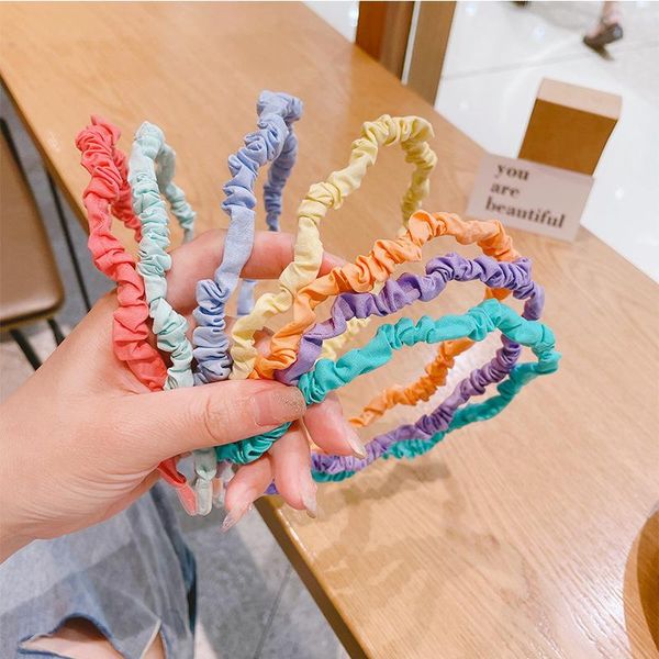 

hair accessories wave pleated hairband out net red 2021 simple korean forest super fairy headband headdress, Slivery;white