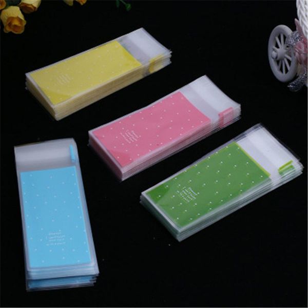 

gift wrap 5x10cm mini plastic cookie packaging 100pcs/lot cupcake wrapper bags opp self adhesive bag candy lipstick package