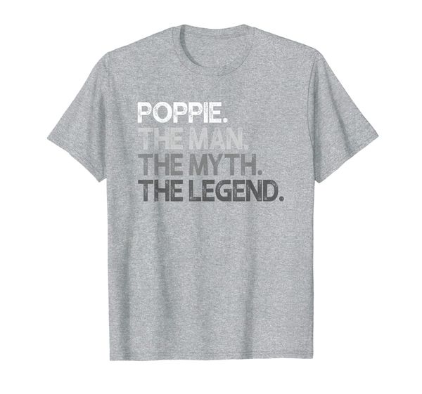 

mens poppie shirt gift: the man the myth the legend t-shirt, White;black