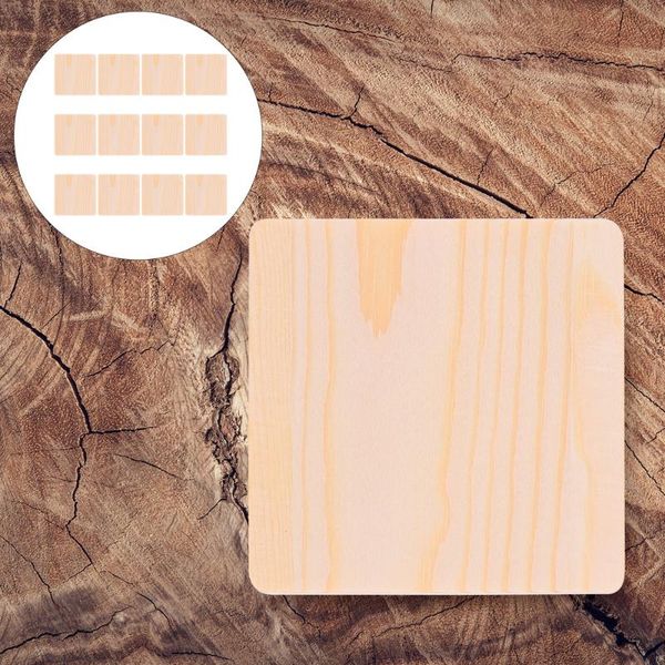 

mats & pads 12 pcs multi-functional cup wooden coasters tableware square