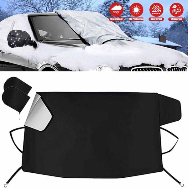 

car sunshade automobile windshield snow cover with side mirror covers sun shade ice frost protector waterproof for suv truck