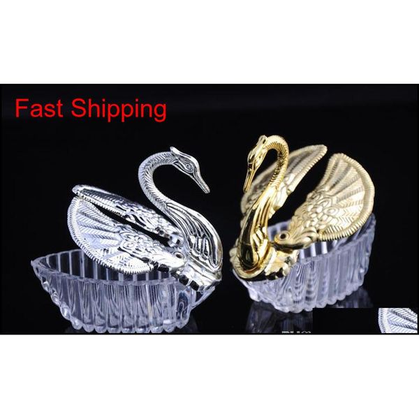 

european styles acrylic silver swan sweet wedding gift jewely candy box candy gift boxes weddi jllxts bdesybag
