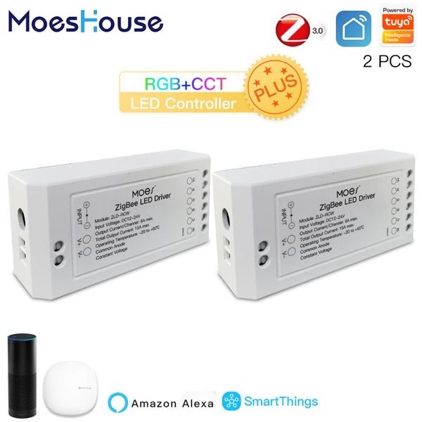 

smart home control moeshouse zigbee dimmer module swtich rgb cct for led strip life tuya app with alexa echo goolge
