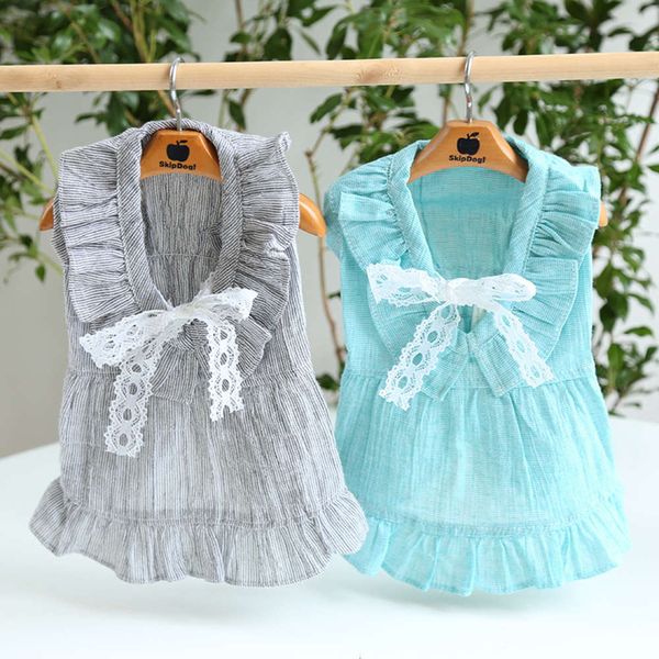 

ysgj 2021 new cut-out lace collar skirt cat drs dog pet cloth