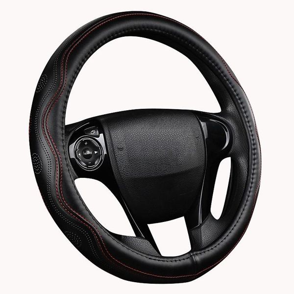 

steering wheel covers 5-color gm cover non-slip car breathable embossed leather styling auto parts