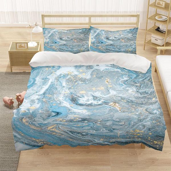 

marble fashion art texture 3d luxury bedding set duvet cover set quilt home textile king  double full single size dropship