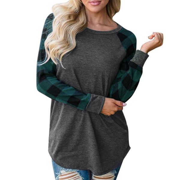 

women's hoodies & sweatshirts ostrich women ladies loose long sleeve plaid cold shoulder blouse cotton sweatshirt pullover c1535, Black