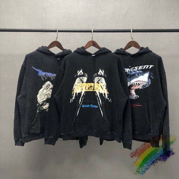 

3colors hoodie men women 1 heavy weight jersey pullover sweatshirts, Black