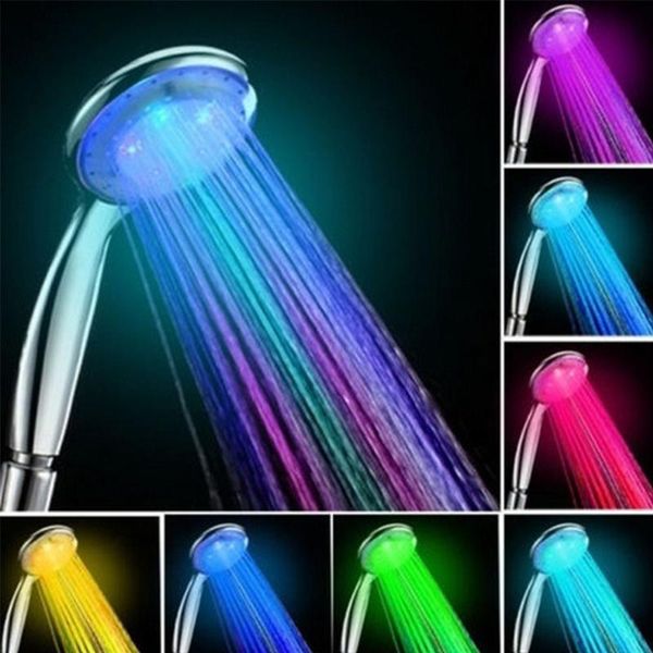 

bathroom shower heads househould romantic automatic abs 5 leds 7 color change led lights handing for #901