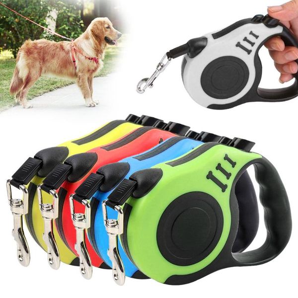 

dog collars & leashes 3m/5m durable leash automatic retractable nylon cat lead extension puppy walking running roulette dogs pet products
