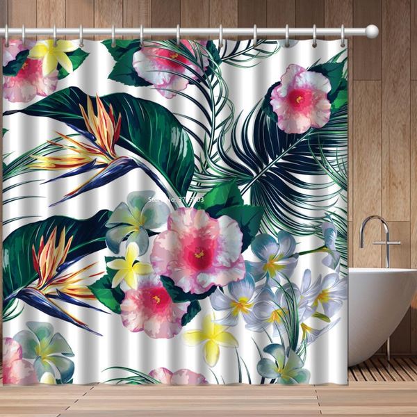 

shower curtains nordic style green leaf bird curtain with large beak 3d digital printing waterproof and mildew proof