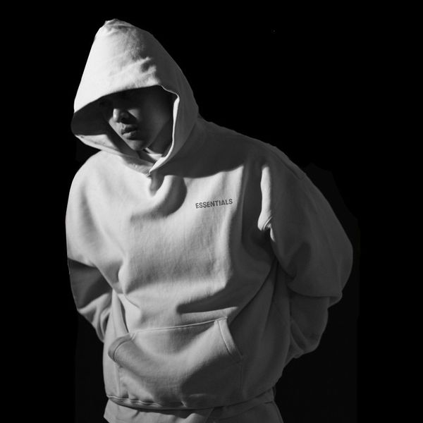 

essentials hoodie men street trend hooded pullover o-neck regular standard letter streetwear autumn winter men's women's, Black
