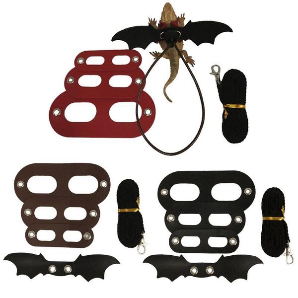 

dog collars & leashes lizard traction rope reptile bearded dragon harness leather leash with wing c6ue