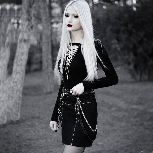 

belts gothic punk faux leather belt metal chain ring waist strap street dance decor rock hip hop, Black;brown