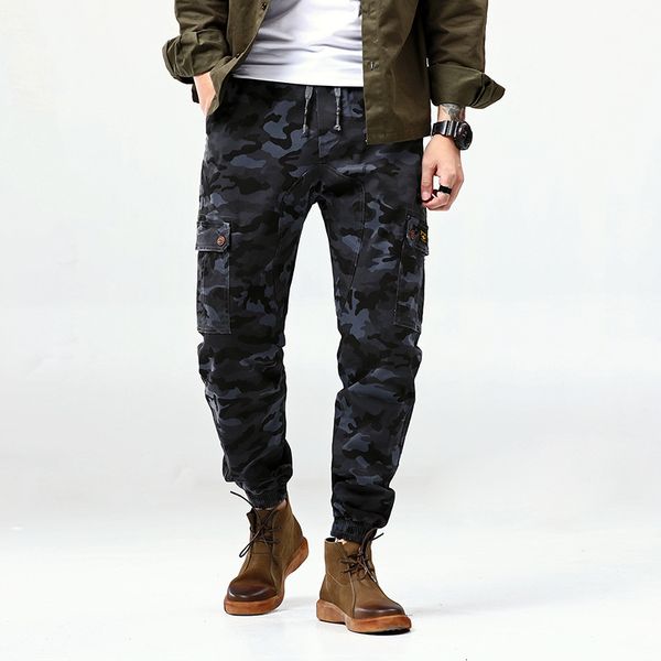 

men's pants men ankle legth camouflage hip hop streetwear jogger big size 6xl 5xl 7xl fashion black cargo camo m3i6