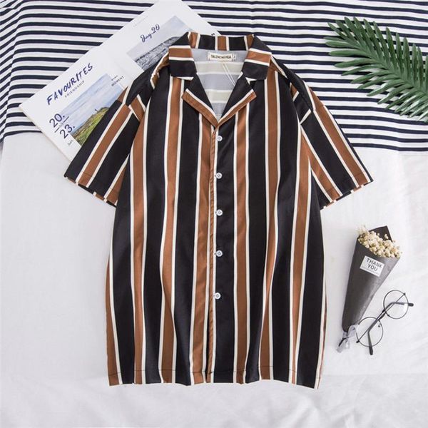 

camisas hombre verano mens summer fashion shirts casual short sleeve beach loose casual blouse mens shirts slim fit1, White;black