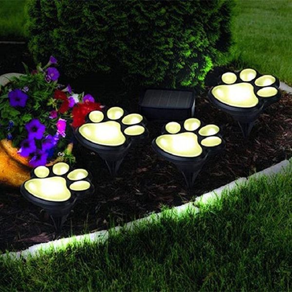 

solar lamps 4 footprint led light outdoor waterproof lights landscape lighting for pathway patio yard lawn garden decoration .