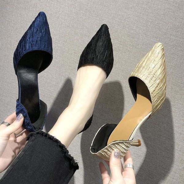 

2021 women pumps ladies high heels pointed roe two pieces pu leather solid shoes new office style outdoor plus size gnx0 dn71, Black