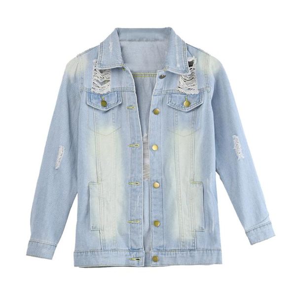 

women's jackets 2021 fashion plus size 3xl denim jacket women boyfriend jean coat streetwear harajuku vintage autumn basic outerwear ch, Black;brown