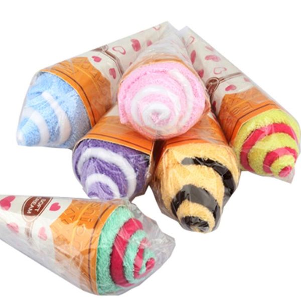 

towel childrens towels portable cup shaped ice cream double color soft gift cute wedding party