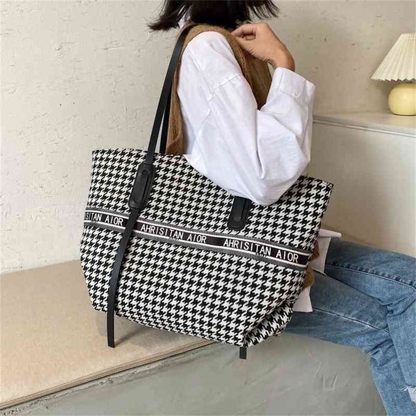 

design ins korean canvas large capacity fashion shoulder 2022 bag women's new fashion brand texture tote bag handbags
