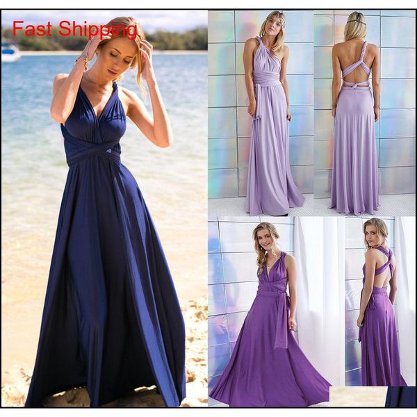 

women's elegant women evening dress convertible multi way wrap bridesmaid formal long dresses dance gown formal qylpcd new_dhbest, Silver