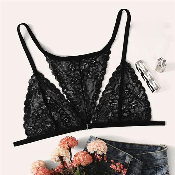 

bras sets fashion lingerie set women lace plus size v-neck wireless bra backless black erotic lenceria 3xl-8xl #4n22, Red;black