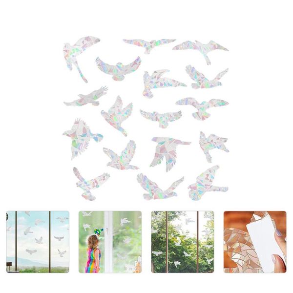 

window stickers 1 sheet exquisite bird shaped decorative refraction decals