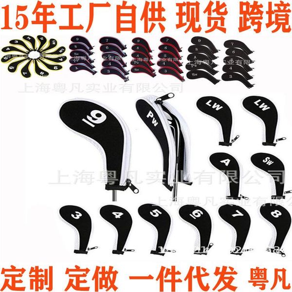 

club heads putter tool golf head covers set with long neck zipper iron clubs cover outdoor putting headcovers