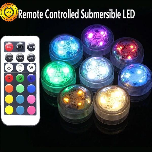 

party decoration 10pcs remote control submersible led tea mini lights with battery table christmas halloween wedding birthday
