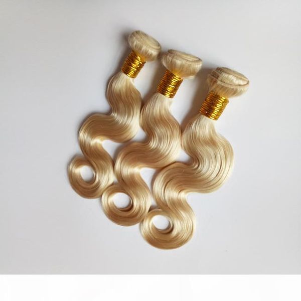 

european human hair weave blonde body wave color 613 soft smooth long life dyeing fashion lady hair extensions factory supply, Black