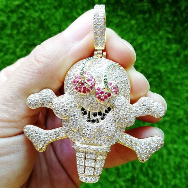 

chains bing brass cz raper jewelry pendants hip hop necklace party gift cn516, Silver