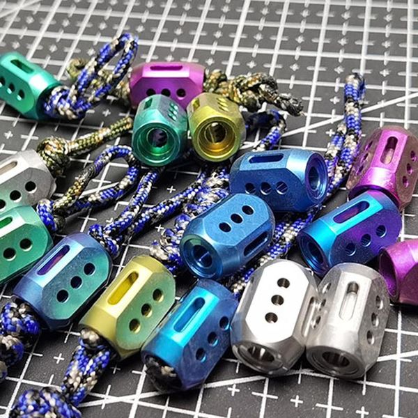

titanium knife beads diy keyring pendant bracelet bead accessories paracord bead