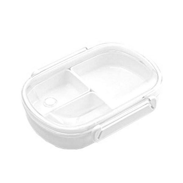 

storage bottles & jars bento box portable 3 compartments food container can be heated for microwave kitchen accessories