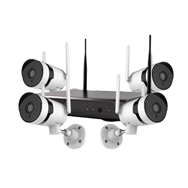 

3mp cctv video kit wireless security pan & tilt camera kit 4ch nvr night vision outdoor wifi surveillance camera system