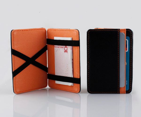 

magic wallet cool ultra thin leather holder ms11, Red;black