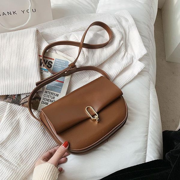 

small pu leather solid color crossbody shoulder bag for women 2021 trendy fashion luxury travel handbags and purses