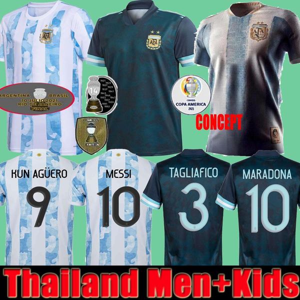 

fans player final argentina maradona messi soccer jerseys 2021 22 home away kun agüero di maria lo celso martinez correa football jersey shi, Black;yellow
