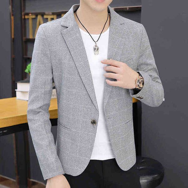 

luxury men's suits blazers small korean version slim fit spring and autumn suit men's youth single wt coat handsome trend leisure, White;black