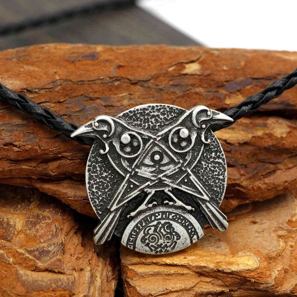 

new fashion creative odin crow mount necklace accessories fashion men's jewelry pendant, Silver