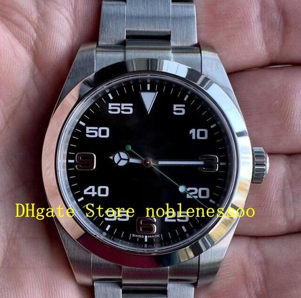 

mens black dial 40mm stainless steel oyster bracelet watch 116900 black arabic stainless steel automatic watch men's watches, Slivery;brown