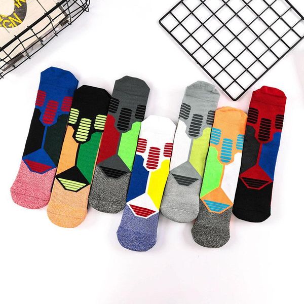 

sports socks 2021 pressure hosiery men's terry runner basketball processing custom compression skf0701, Black